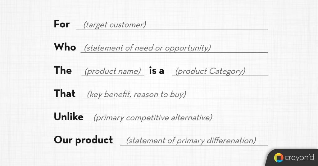 Product Vision Statement Template